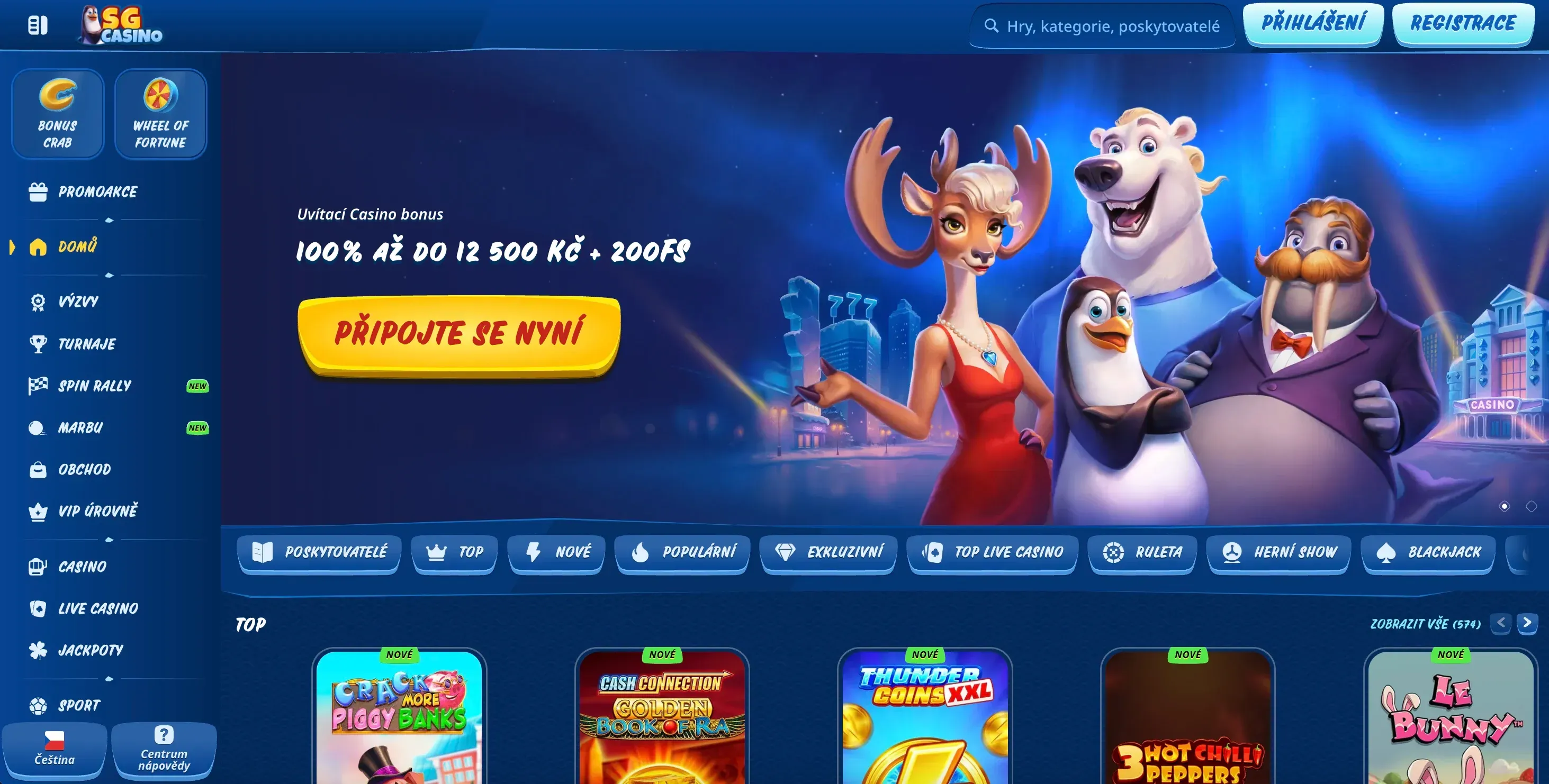 Domovská stránka SGcasino