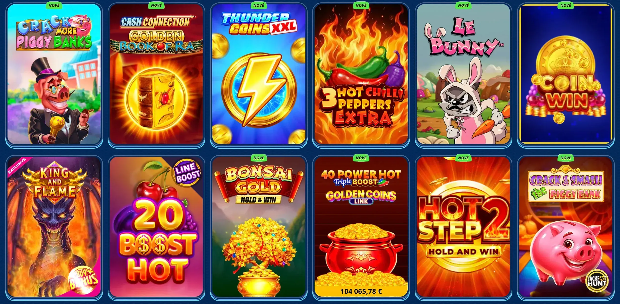 Kolekce her v SGcasino